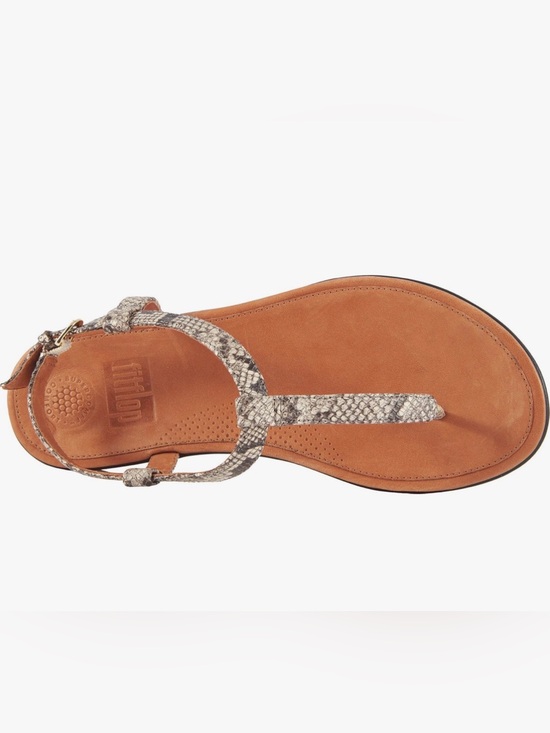 Fitflop Shoes - FitFlop womens Tia Toe-thong Sandals
 Snake-Print Straps Sz 7 summer vacation